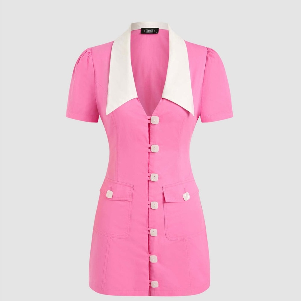 NWT Cider Button-Down Collared Mini Dress Sz XL/10